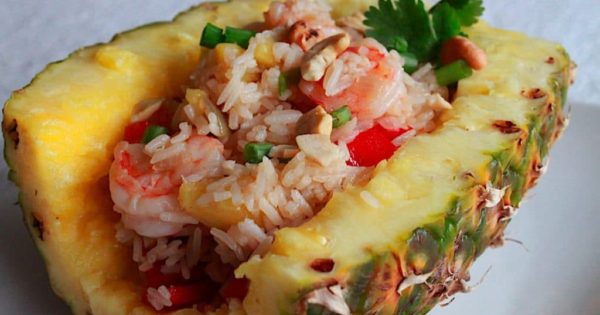 Spicy Shrimp and Pineapple Fried Rice